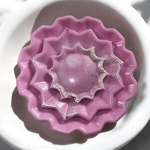 Lavender w SHIMMER SOAP handmade goat milk & oatmeal butter 3x3in 5oz